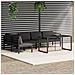 Lusso Casadino -  Set Divani Da Giardino 6 Pz Con Cuscini In Alluminio Antracite - Foto miniatura 8