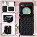 Custodia Pieghevole Nera Con Porta Carte Per Samsung Galaxy Z Flip 5 - Foto miniatura 2