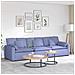 Divano Modulare con Cuscini Jeans Blu - Foto miniatura 2