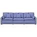 Divano Modulare con Cuscini Jeans Blu - Foto miniatura 5