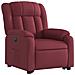 Poltrona Alzapersona Reclinabile Elettrica Rosso Vino Tessuto - Foto miniatura 3