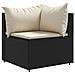 Set Salotto da Giardino con Cuscini 7pz Nero Polyrattan - Foto miniatura 3