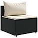 Set Salotto da Giardino con Cuscini 7pz Nero Polyrattan - Foto miniatura 4