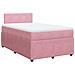 Giroletto a Molle con Materasso Rosa 120x190 cm in Velluto - Foto miniatura 1