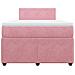 Giroletto a Molle con Materasso Rosa 120x190 cm in Velluto - Foto miniatura 4