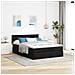 Pouf Letto con Materasso Nero 140x200 cm in Tessuto - Foto miniatura 3