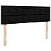 Pouf Letto con Materasso Nero 140x200 cm in Tessuto - Foto miniatura 9