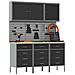 Set di Banchi da Lavoro 8 Pezzi in Acciaio Nero di - Foto miniatura 3