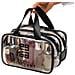 Beauty Case Portatile A Doppio Strato Con Separazione Asciutto /bagnato - Organizer Da Viaggio In Pvc Trasparente - Foto miniatura 1