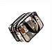 Beauty Case Portatile A Doppio Strato Con Separazione Asciutto /bagnato - Organizer Da Viaggio In Pvc Trasparente - Foto miniatura 3