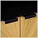 Credenza Nero e Oro 60 x 33 x 75 cm legno massello di mango - Foto miniatura 7