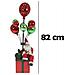 Babbo Natale Con Palloncini Rosso E Verde Decorazione Addobbo Natalizio 82 Cm - Foto miniatura 2