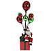 Babbo Natale Con Palloncini Rosso E Verde Decorazione Addobbo Natalizio 82 Cm - Foto miniatura 4