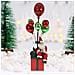 Babbo Natale Con Palloncini Rosso E Verde Decorazione Addobbo Natalizio 82 Cm - Foto miniatura 1