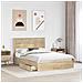 Letto con Contenitore con testiera Rovere Sonoma 140 x 190 cm - Foto miniatura 3