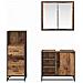 Set di mobili per il bagno con cassetto 3 pcs Legno vecchio - Foto miniatura 3