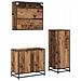 Set di mobili per il bagno con cassetto 3 pcs Legno vecchio - Foto miniatura 4