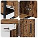 Set di mobili per il bagno con cassetto 3 pcs Legno vecchio - Foto miniatura 5