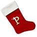 Calza Di Natale In Velluto Rosso Con Lettera P - Decorazione Natalizia Personalizzata - Foto miniatura 2