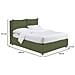 Oncino - Letto Singolo Sfoderabile, Verde - Foto miniatura 4