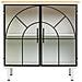 Credenza In Vetro, Metallo E Legno, 2 Ante, Bianco81x35,5x80h Cm - Foto miniatura 2