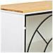 Credenza In Vetro, Metallo E Legno, 2 Ante, Bianco81x35,5x80h Cm - Foto miniatura 6