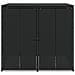 Cassa per Spazzatura 2 pcs Nero 65 x 80 x 115 cm Polietilene - Foto miniatura 5
