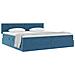 Letto con Contenitore Blu Scuro 200 x 200 cm Velluto - Foto miniatura 3