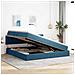 Letto con Contenitore Blu Scuro 200 x 200 cm Velluto - Foto miniatura 4