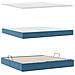Letto con Contenitore Blu Scuro 200 x 200 cm Velluto - Foto miniatura 6