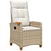 Poltrona reclinabile con tavolino 62 x 64 x 112 cm polyrattan - Foto miniatura 1