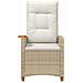 Poltrona reclinabile con tavolino 62 x 64 x 112 cm polyrattan - Foto miniatura 2
