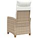 Poltrona reclinabile con tavolino 62 x 64 x 112 cm polyrattan - Foto miniatura 4