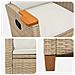 Poltrona reclinabile con tavolino 62 x 64 x 112 cm polyrattan - Foto miniatura 5