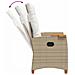 Poltrona reclinabile con tavolino 62 x 64 x 112 cm polyrattan - Foto miniatura 6