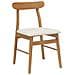 Sedia da pranzo 2 pcs Naturale e chiaro Legno di gomma solido - Foto miniatura 4