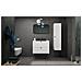 | Mobiletto 140 cm - Blanc Mat - Mobili Bagno - Mobili Bagno - Lavabi Sottopiano - Controsoffitto - Libreria Nera - Foto miniatura 6