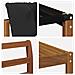 Set di divani da esterno con cuscino 8 pcs Naturale e Nero - Foto miniatura 7