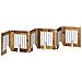 Cancello per cani con supporti 6 pcs Legno antico 60 x 60 cm - Foto miniatura 4