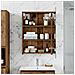 Mobiletto per specchio da bagno con lo scaffale Legno vecchio - Foto miniatura 4