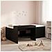 Letto alto per bambini con scrivania Nero 75 x 190 cm - Foto miniatura 2