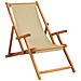 Sedia da spiaggia Beige Legno di teak solido - Foto miniatura 1