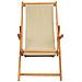 Sedia da spiaggia Beige Legno di teak solido - Foto miniatura 3