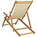 Sedia da spiaggia Beige Legno di teak solido - Foto miniatura 5