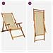 Sedia da spiaggia Beige Legno di teak solido - Foto miniatura 7