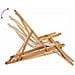 Sedia da spiaggia Beige Legno di teak solido - Foto miniatura 8