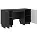 Scrivania Nero Legno ingegnerizzato 142,5 x 50 x 75 cm - Foto miniatura 5
