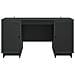 Scrivania Nero Legno ingegnerizzato 142,5 x 50 x 75 cm - Foto miniatura 6