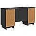 Scrivania Nero Legno ingegnerizzato 142,5 x 50 x 75 cm - Foto miniatura 8