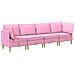 Set di divani modulari con spazio di archiviazione 4 pcs Rosa - Foto miniatura 1